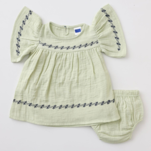 Elegant Puff-Sleeve Dress Top & Bloomers