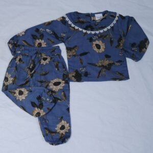 Midnight Bloom – Pure Cotton Floral Co-ord