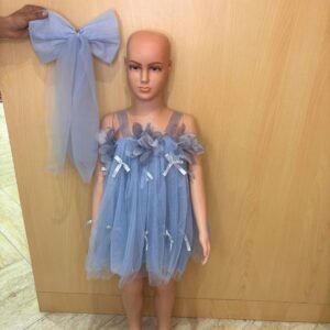 Lavender Tulle Party Dress with Floral Accents