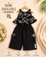 Sleeveless ruffle top with Pair of wide-leg culotte pants - Image 4