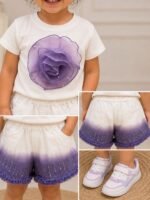 Lavender Ombre Floral Co-ord Set - Image 2