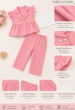 Rosy Charm Peplum Co-ord Set - Image 2