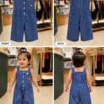 Navy Pinstripe Cotton Wide-Leg Jumpsuit