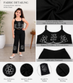 Midnight Bloom Embroidered Co-ord Set - Image 2