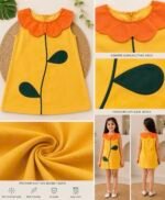 Sunny Bloom Appliqué A-Line Dress - Image 2