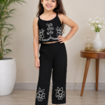 Midnight Bloom Embroidered Co-ord Set