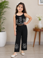 Midnight Bloom Embroidered Co-ord Set