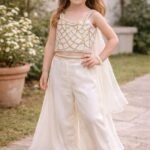 Ivory Luxe Cape white Co-ord Set