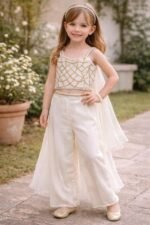 Ivory Luxe Cape white Co-ord Set