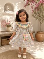 Pastel Meadow Frill Collar Dress
