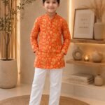 Sunshine Marigold Floral Kurta Set