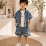 Street Style Washed Denim Co-ord Set