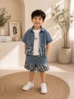 Street Style Washed Denim Co-ord Set