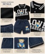 Love Bear Denim Co-ord Set - Image 2