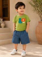 Lime Time Appliqué Denim Co-ord Set