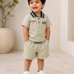 Sage Varsity Polo Co-ord Set