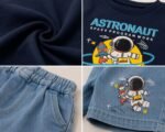 Space Explorer Astronaut T-Shirt & Denim Shorts Set - Image 2