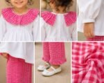 Pink Gingham Frill Collar Co-ord Set - Image 2