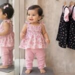 Blush Floral Peplum Top & Textured Leggings Set