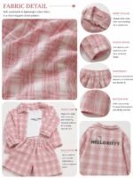 Pink Hello Kitty Checked 3-Piece Co-ord Set - Image 2