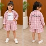 Pink Hello Kitty Checked 3-Piece Co-ord Set