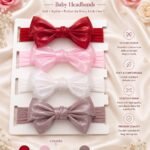 Shimmer Bow Baby Headband Set