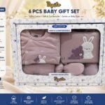 CuddleNest 6-Piece Baby Gift Set – Dusty Mauve