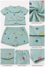 Mint Blossom Embroidered Cotton Co-ord Set - Image 2