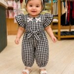 Midnight Gingham Bow Jumpsuit