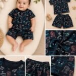 Cucumber Wild Safari Navy Cotton Co-ord Set