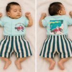 Cucumber Beep Beep car printed baby co -ord set