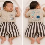 Cucumber Captain cute bear printed co-ord