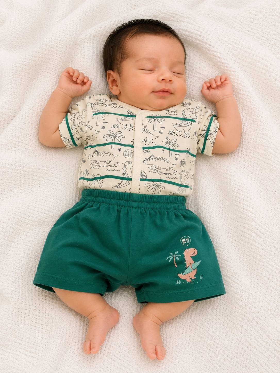 IMG_1054.jpeg Cucumber Dino Explorer Baby Co-ord Set - Image 1