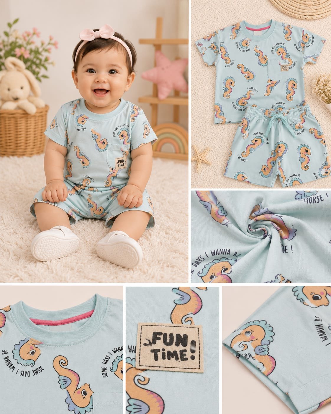 IMG_1098.jpeg Ocean Friends Seahorse Co-ord Set - Image 1