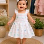 Pastel Bloom Smocked Baby Dress