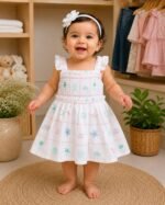Pastel Bloom Smocked Baby Dress