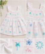 Pastel Bloom Smocked Baby Dress - Image 2
