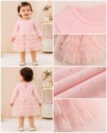 Blush Sparkle Tiered Tulle Party Dress