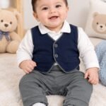 Baby Boys' Waistcoat Romper Set