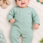 Baby Quilted Mint Green Romper