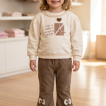 Girls Sweatshirt & Corduroy Pants Set
