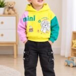 Sunshine Mini Colourblock Hoodie with Cargo Jeans Set