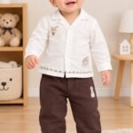 Boys' Embroidered Shirt & Pant Set