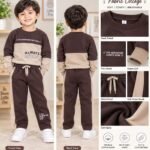 Boys’ Colour-Block Winter Sweatshirt & Jogger Set