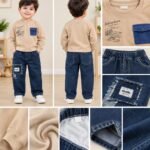 Boys’ Winter Sweatshirt & Denim Jeans Set