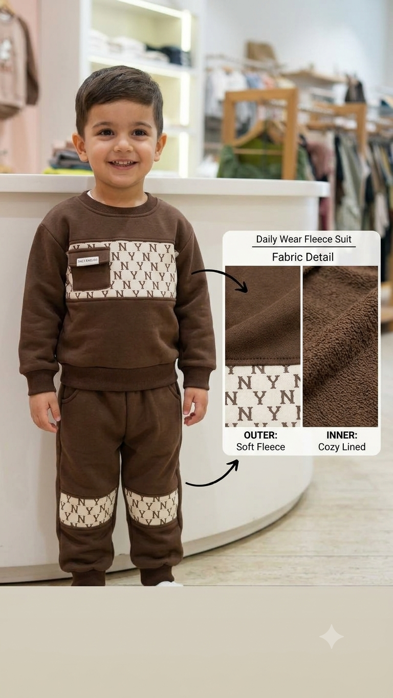 IMG_1347.png Kids' Winter Daily Wear Fleece Co-Ord Set - Image 1