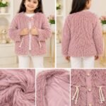 Girls’ Shaggy Faux Fur Winter Jacket