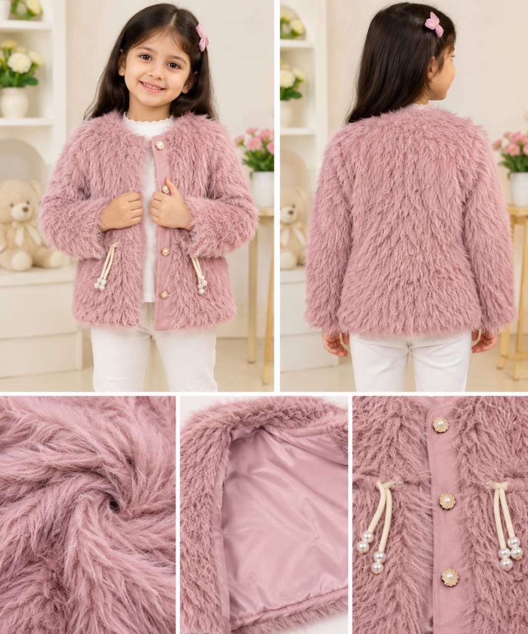e5f81c82-1894-49fa-8689-8bdabfe11d3e.jpeg Girls’ Shaggy Faux Fur Winter Jacket - Image 1